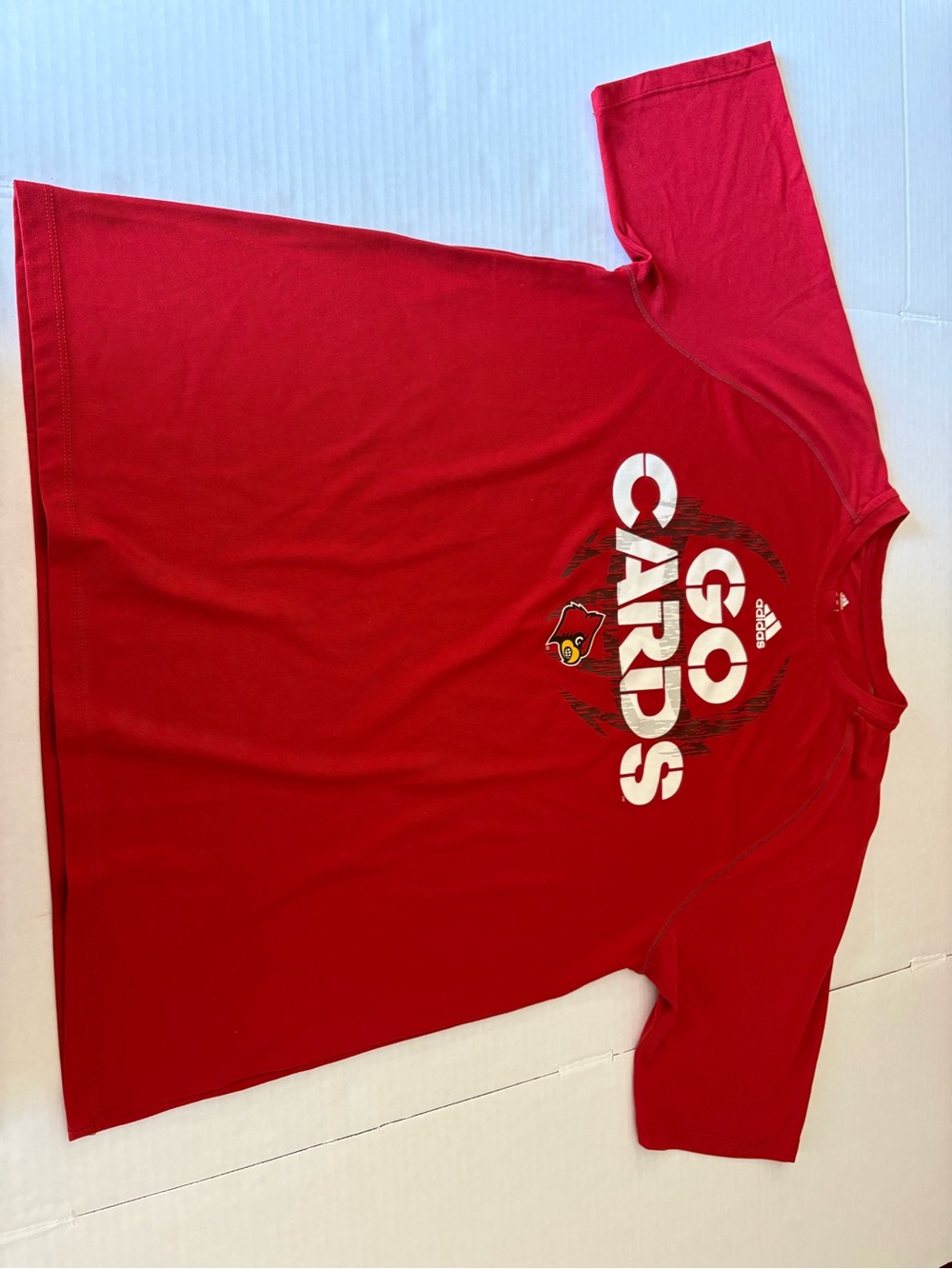 adidas Red 'GO CARDS' Short Sleeve Tee